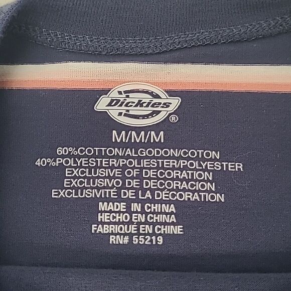 Dickies Women's Medium Boxy Crew Neck Short Sleeve Horizontal Stripe Streetwear - Picture 3 of 12